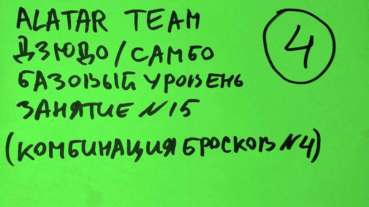 Дзюдо / Самбо базовый уровень, занятие 15 (Комбинация бросков 4)