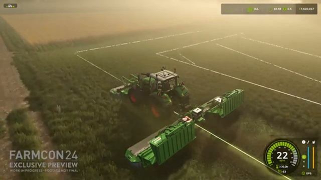 Игровой процесс FS25 - GPS и новая рабочая система | Как работает GPS в Farming Simulator25#fs25