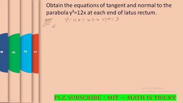 PARABOLA -PART- 3 , CONIC SECTION