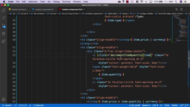 158 Adding the basket component functions