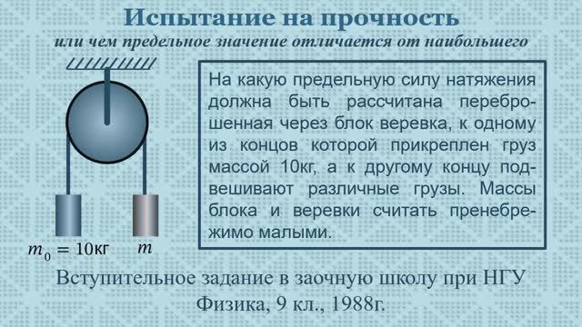 Испытание на прочность или чем предельное значение отличается от наибольшего.