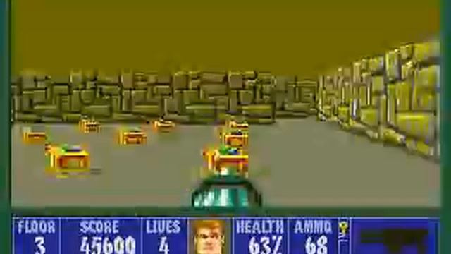 PC - Wolfenstein 3D - E2M3 100% Video