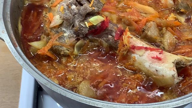 Борщ в казане