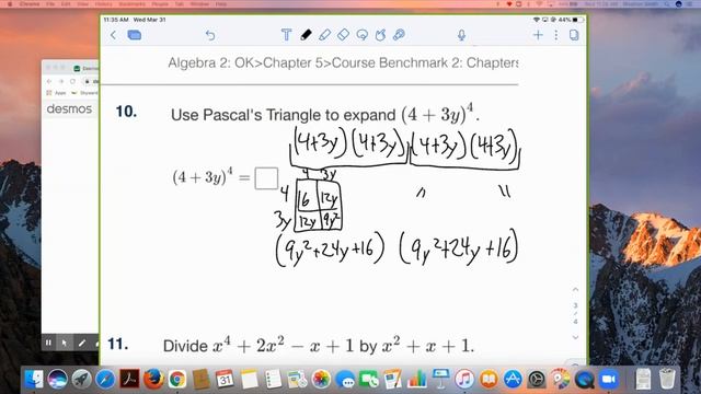 Algebra 2 Ch. 4 Part 1 Practice Test