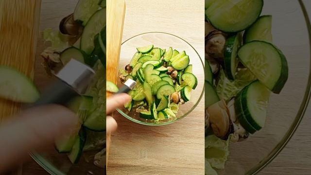 Салат с мидиями!