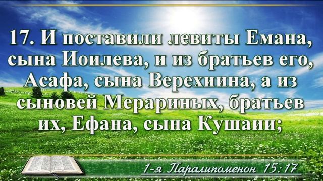ВидеоБиблия Первая Книга Паралипоменон глава 15 без музыки Соколов