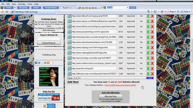 Traffic Bingo Free Website Rotator