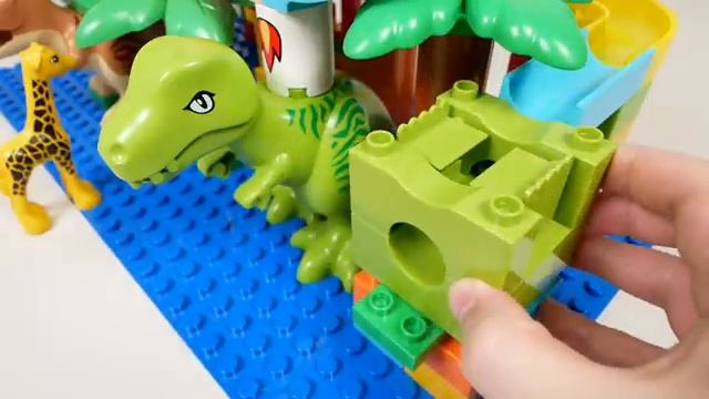 Конструктор Marble Run ASMR ☆ Лего блоки Dinosaur Hill и Dinosaur