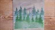 СОСНОВЫЙ БОР - Уроки рисования акриловыми красками! Живопись на холсте для детей и родителей!