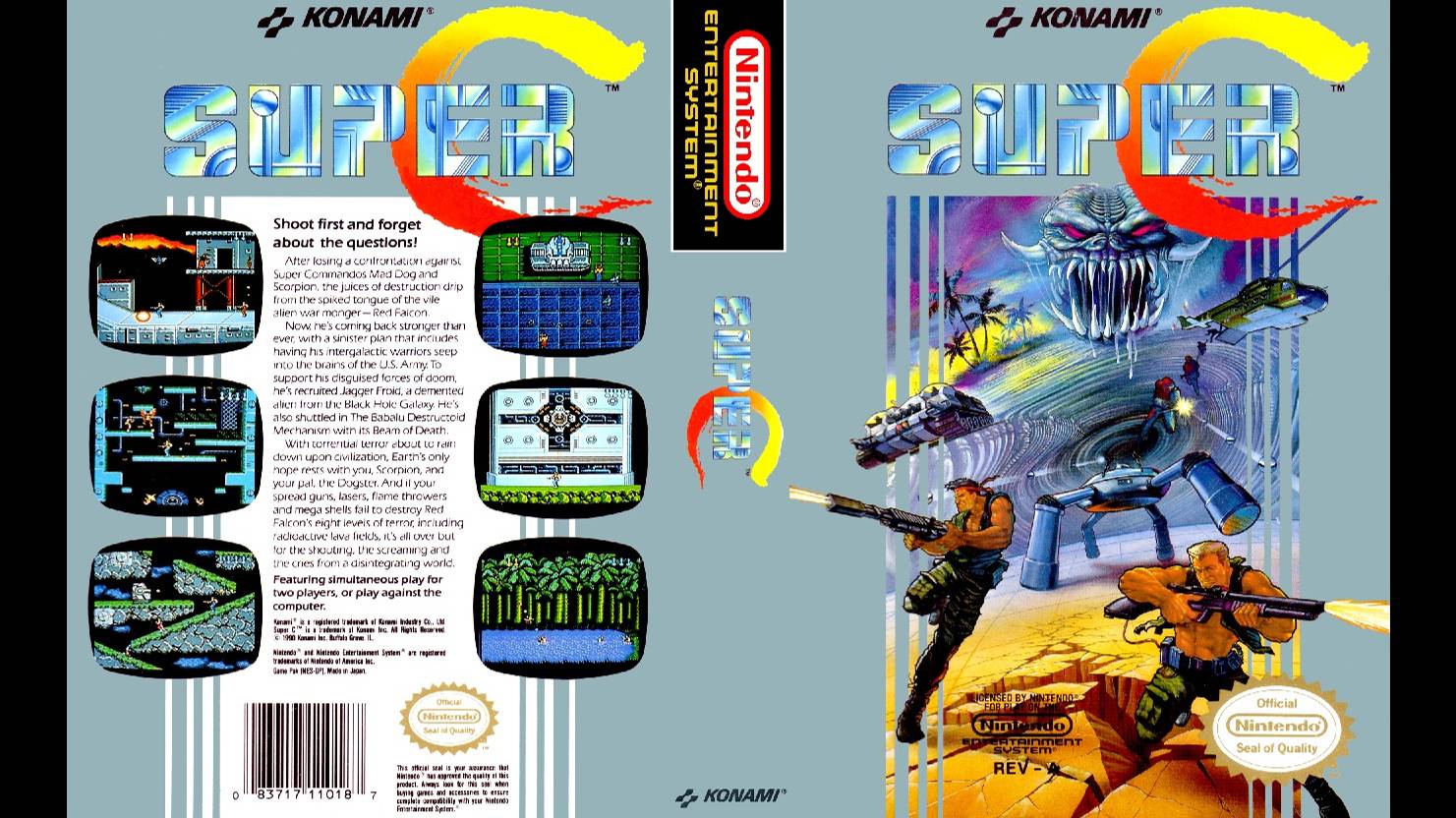SUPER CONTRA. KONAMI. 1990. NES