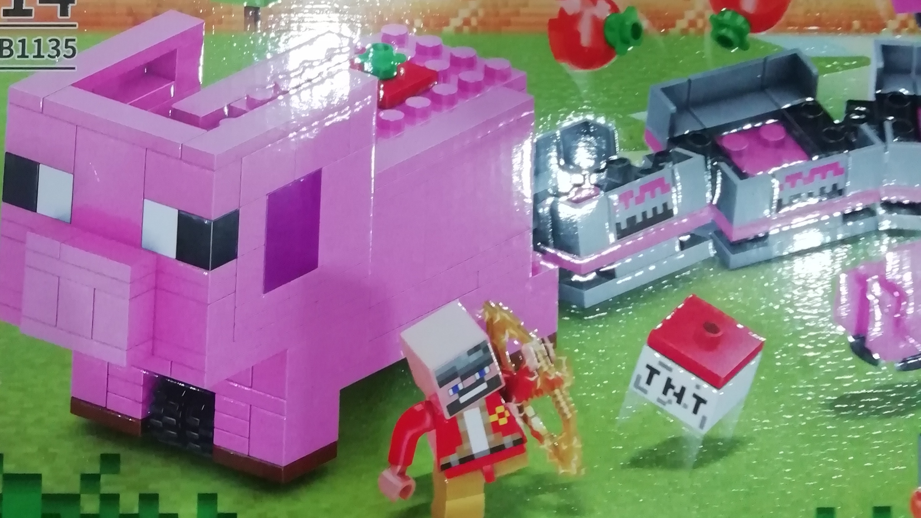 Adventures of pigs in Minecraft