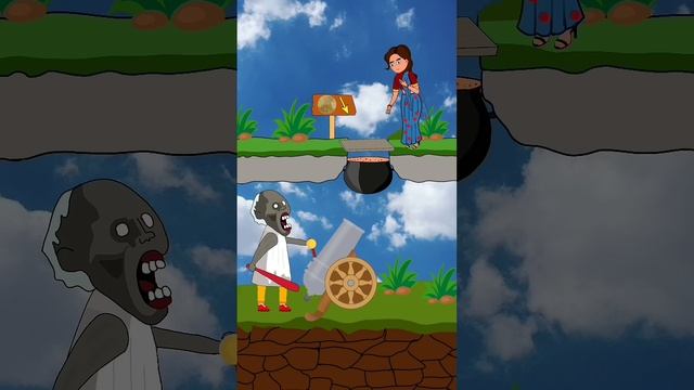 Granny gulli bulli video bhoot ki video #viral #cartoon #trending #bhoot #shorts #short #tiktok