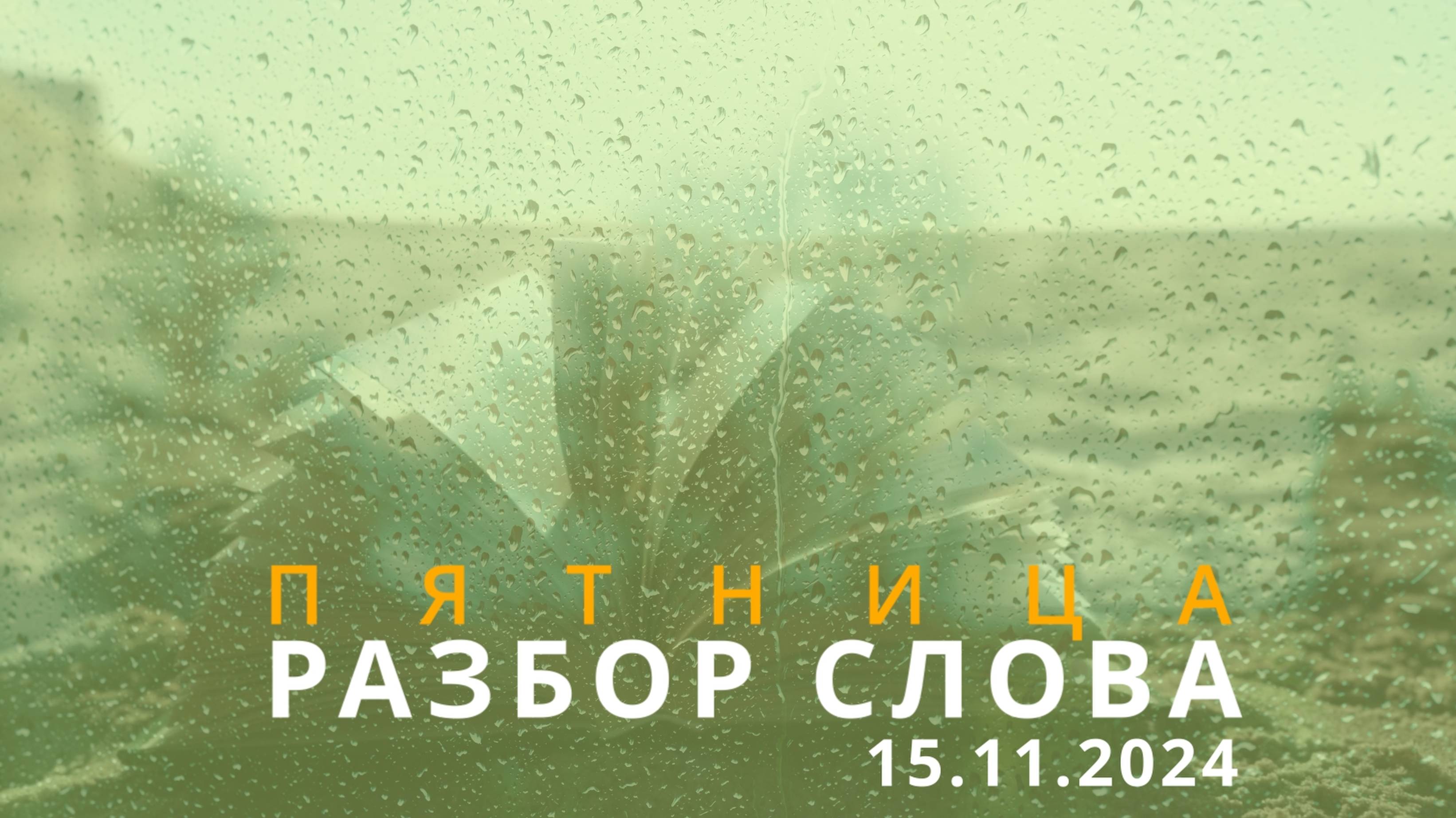 15/11/2024 - Разбор Слова Божьего [1-е Коринфянам 15 : 1-28]