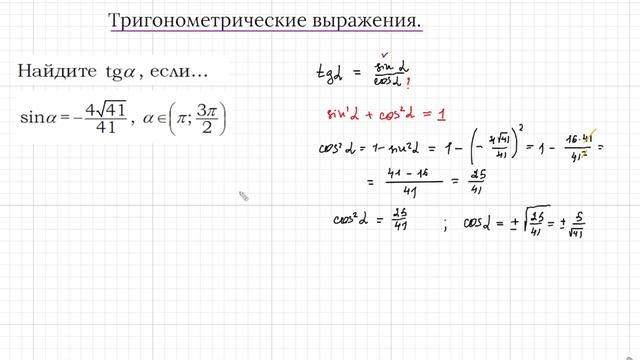 Задание 7 ЕГЭ профиль. Тригонометрия - тангенсы и корни. Всё ещё очень просто