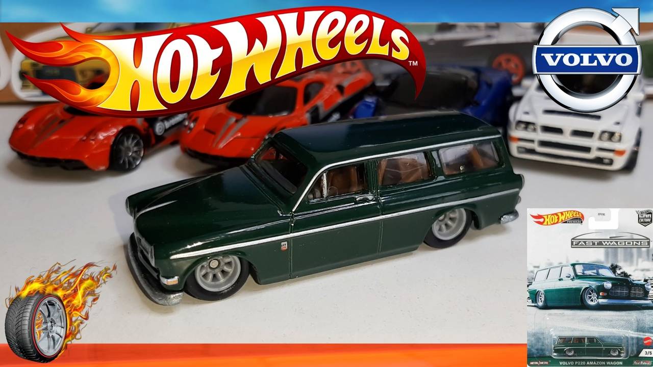 Custom Hot Wheels Premium Volvo P220 Amazon Wagon HW Fast Wagon 3/5