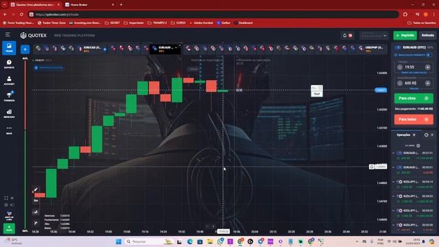 CYBERTRADER Operando AO VIVO testando NOVA CORRETORA no BRASIL!