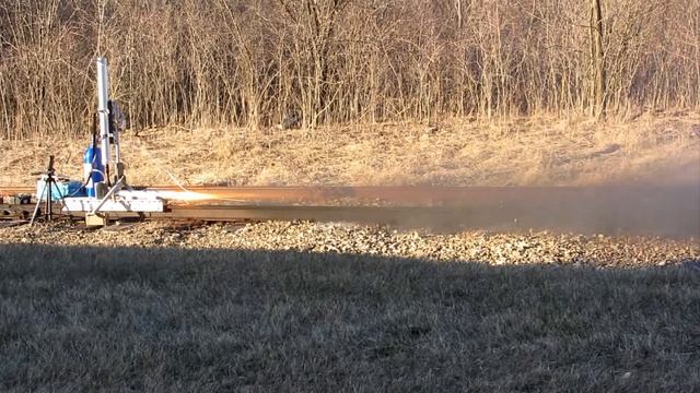 N2O / PVC Hybrid Rocket Motor Static Test (main camera)