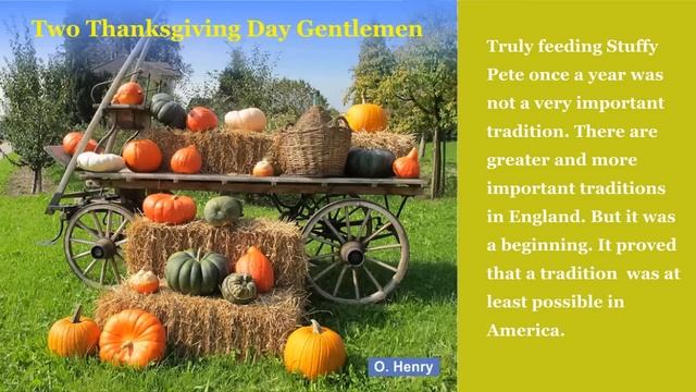 Two Thanksgiving Day Gentlemen - by O. Henry