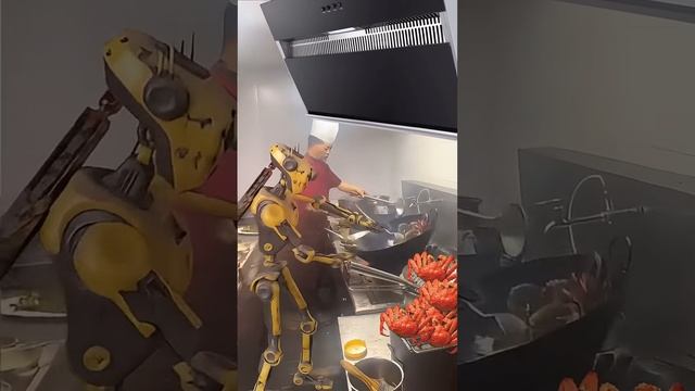 Robot cooking food