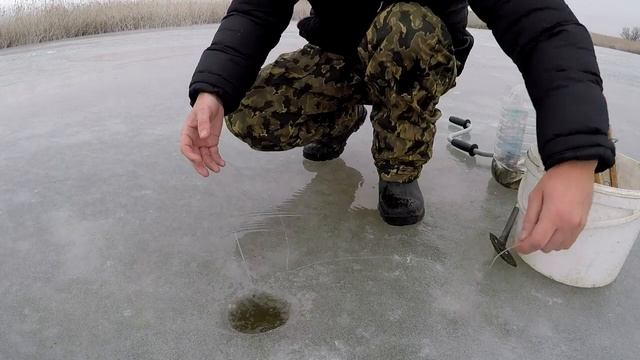 Рыбалка на жерлицы. Часовая рыбалка со льда в Астраханской области 2019