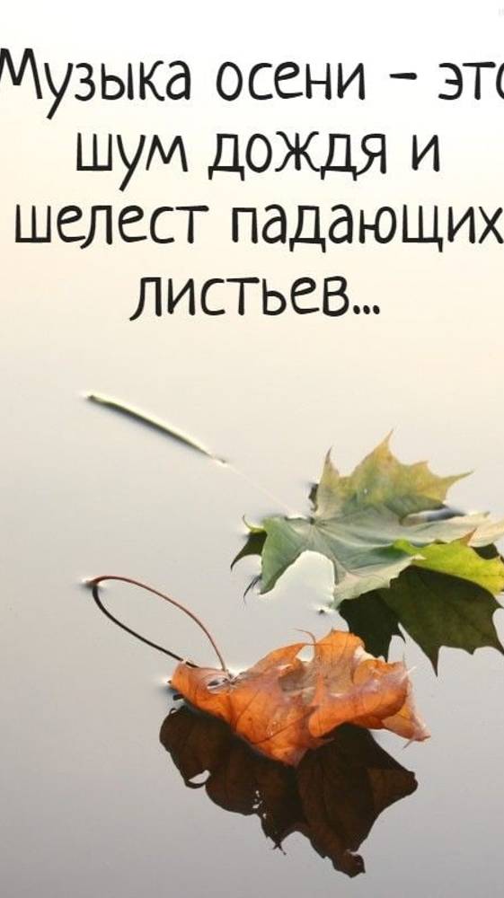 Осенний блюз поет моя душа