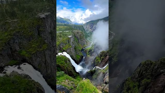 Водопад Верингсфоссен в Норвегии