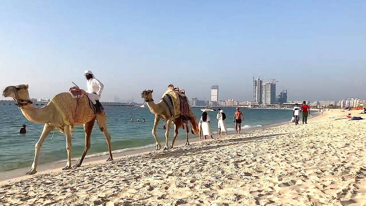 Рай на Земле - Пляж Movenpick Hotel Jumeirah Beach в Дубае.