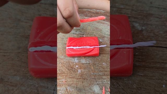 Survival skills: Making a lamp from soap #shorts #bushcraft #outdoor #survival #viralvideo #camping
