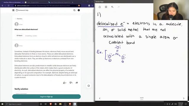 What are delocalized electrons?