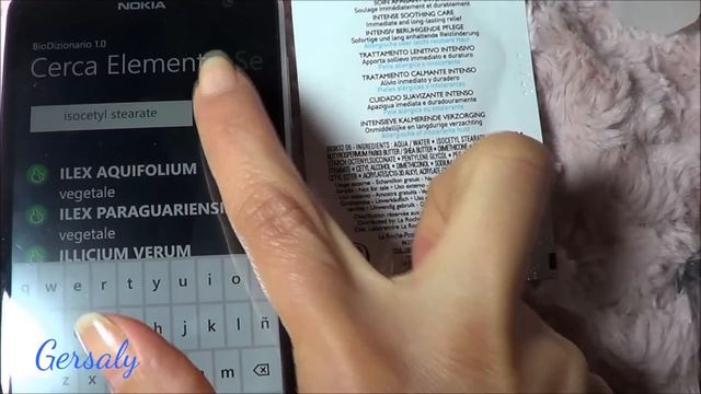 Come leggere l'inci tramite l' App :Vichy, Avène, la Roche -Posay -Gersaly