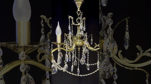 Хрустальная люстра Бронза 3 рожка