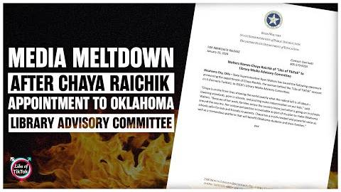 Media Meltdown After Chaya Raichik Appointment to Oklahoma Library Advisory Committee