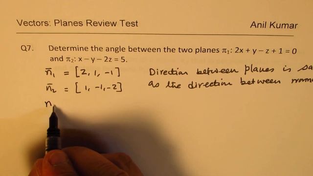 Vectors Equation of Planes Cartesian Parametric to Vector Review Test 2019