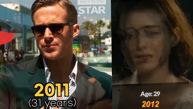 Ryan Gosling 1980 183 - Anne Hathaway 1982 173