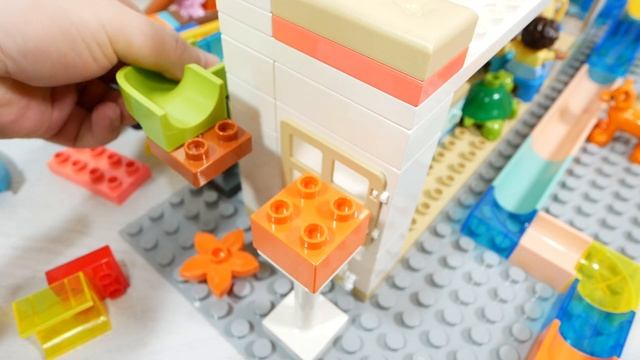 Лего строительные блоки ☆ Конструктор Marble Run -  ASMR - Happy Family