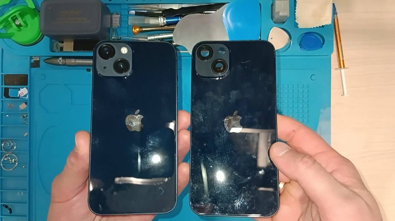 Замена дисплея и корпуса в iPhone 13. Ставим копии дисплея и корпуса. Айфон 13. Чудеса )