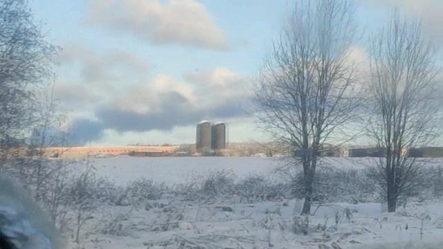 Леса в снежном иние, заброшенная ферма, котельная и ЛЭПы. Дата 4 ноября 2024 года. Время суток день.