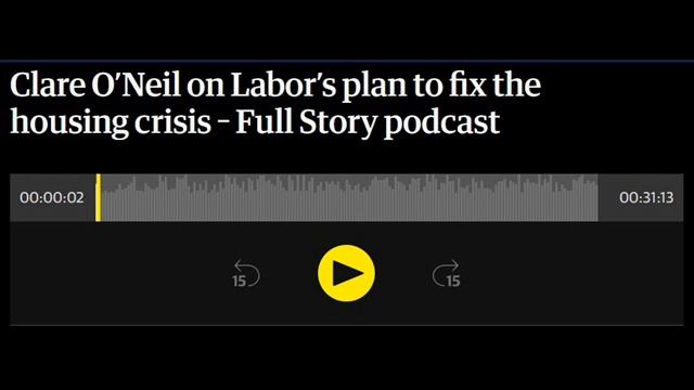 Clare O’Neil on Labor’s plan to fix the housing crisis – Full Story podcast - nov 16 2024