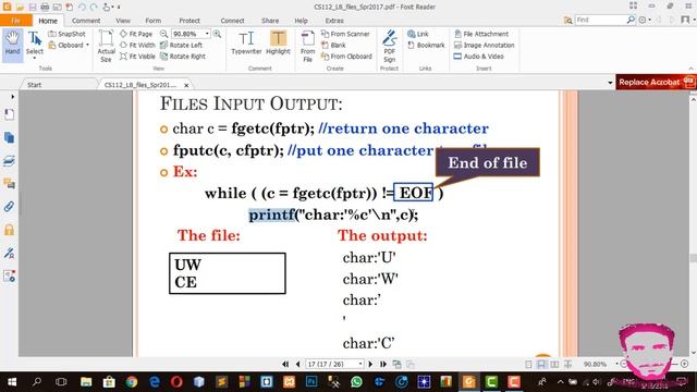 Learn C programming in Arabic #12- files [ fgetc() &  fputc() ]