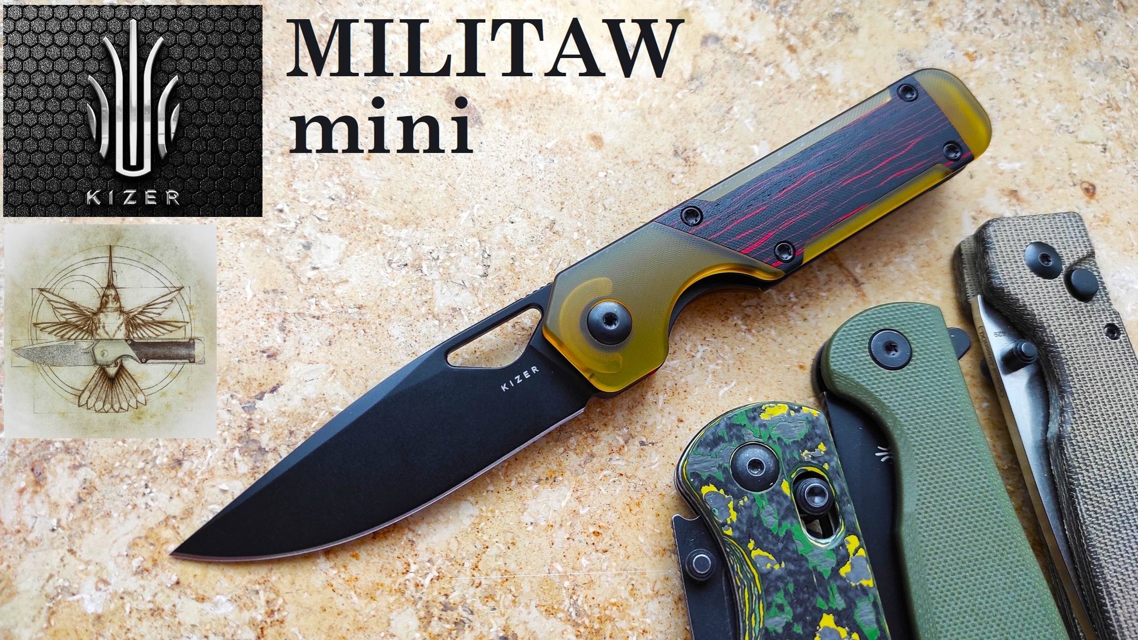 ✅ NEW Kizer MILITAW mini. Nitro V Steel. Jonathan Styles Design.