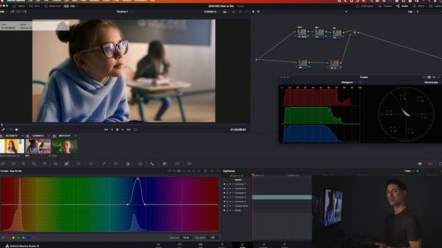 Кривые [Hue vs Sat] и что лучше использовать вместо них в Davinci Resolve 19