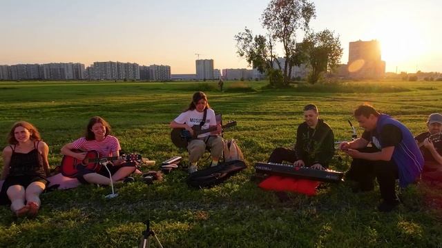 Музыканты-любители поют песни в полях - 6