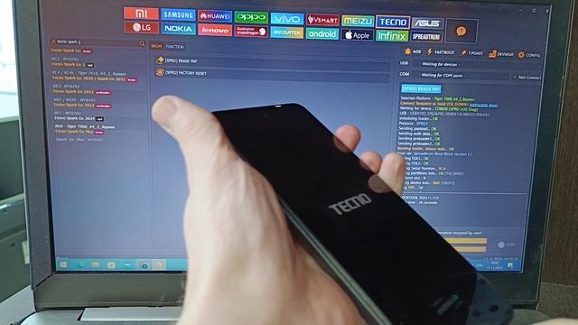 Tecno Spark Go 2024 FRP UnlockTool, как удалить забытый аккаунт после сброса телефона