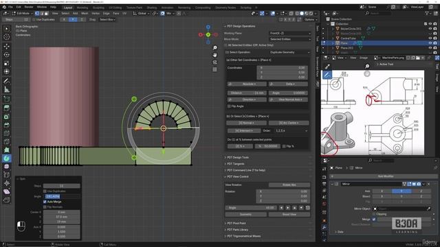 12 - Modeling Machine Parts - 6 -Modeling the Front Shape