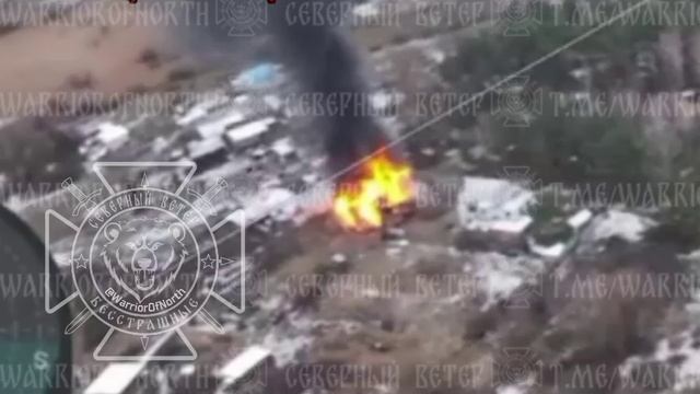 🔥В н.п. Прилипка, что западнее Волчанска, полыхает склад FPV-дронов ВСУ !!!