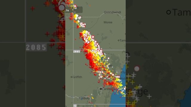 Таймлапс грозы в Австралии