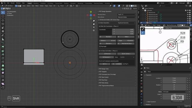 12 - Modeling Machine Parts - 3 -Creating the Design with Curves and Meshes