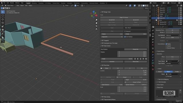 11 - Precise Modeling with Curves - 3 -Creating a Path for the Bevel Object