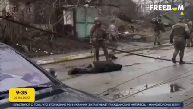 А вот так украрейх делал постановку в Буче, пускай все знают !