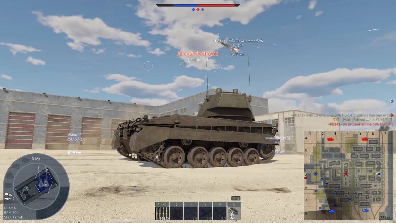 War Thunder; Falcon; My first battle with this SPAA and I already like it; Ground Arcade (360p)